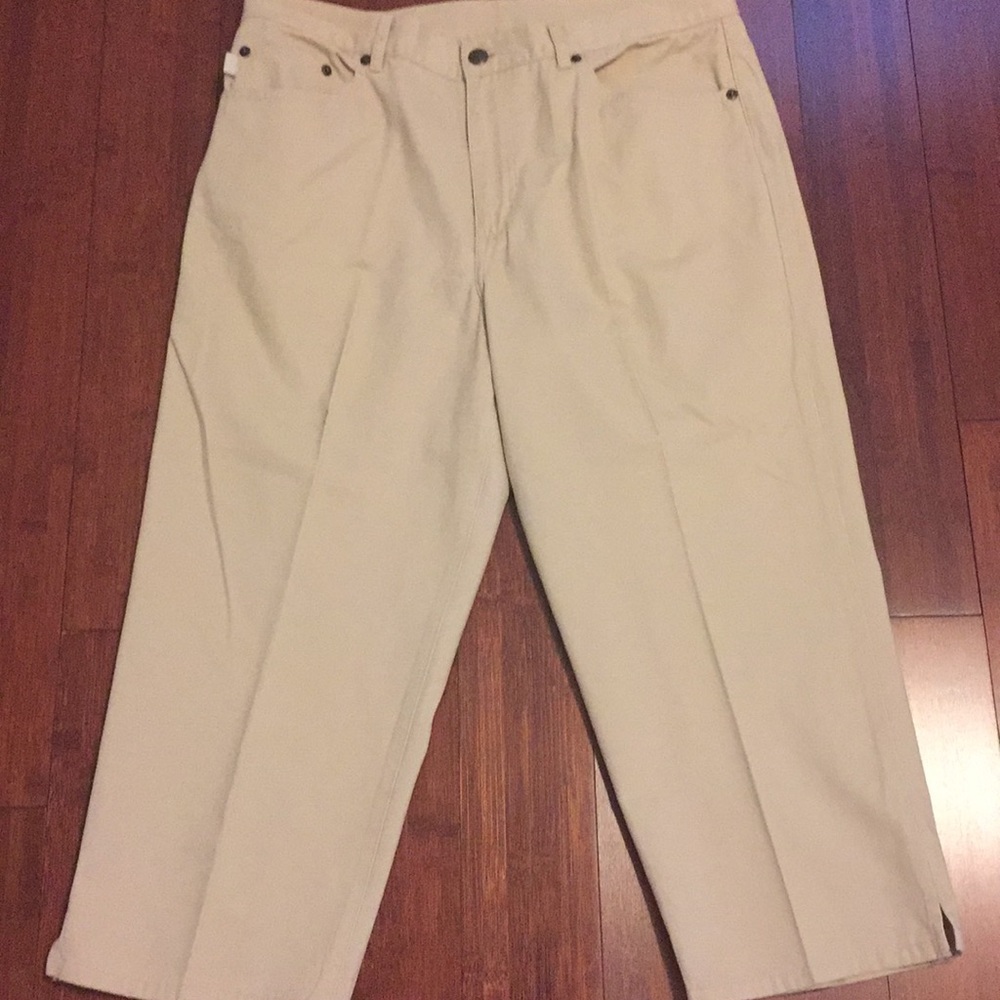 Lauren khaki jean capris size 12